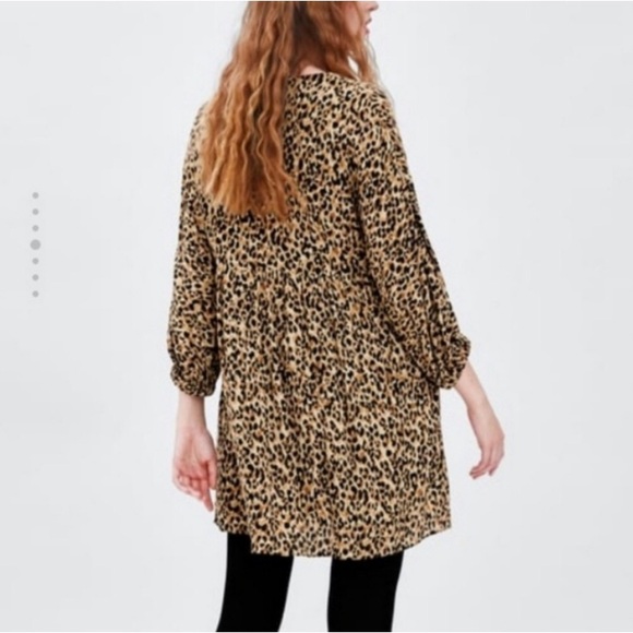 Zara long sleeve leopard babydoll dress - Picture 14 of 14
